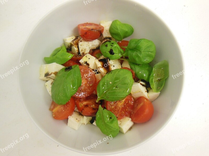 Tomatoes Mozzarella Basil Cheese Meal