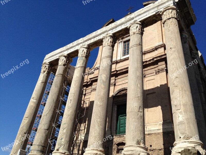 Colonnade Excavations Rome Arhitecture Ancient