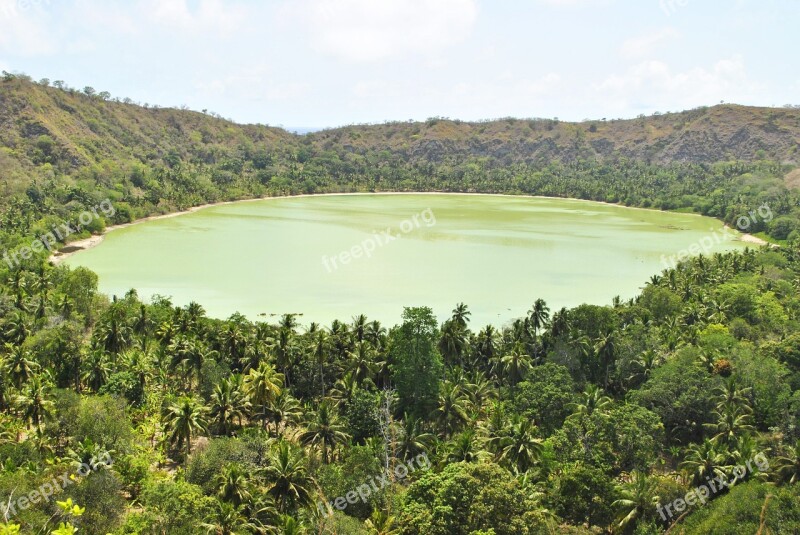 Mayotte Indian Ocean Dziani Lake Lake Landscape