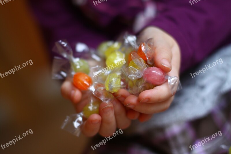 Hands Candy Child Play Colorful