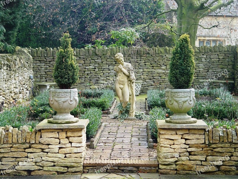 Garden Picturesque Wall Quaint England