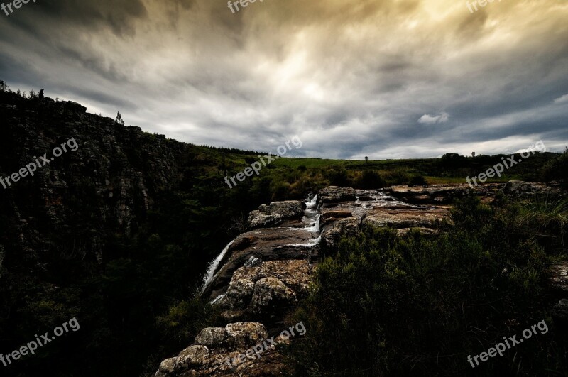 South Africa Cascade Storm Sky Clouds