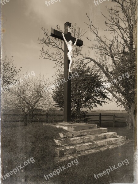 Calvary Jesus Cross Jesus Christ Sepia