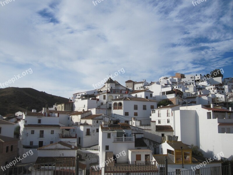 Andalusia Spain Mountain Houses White Houses