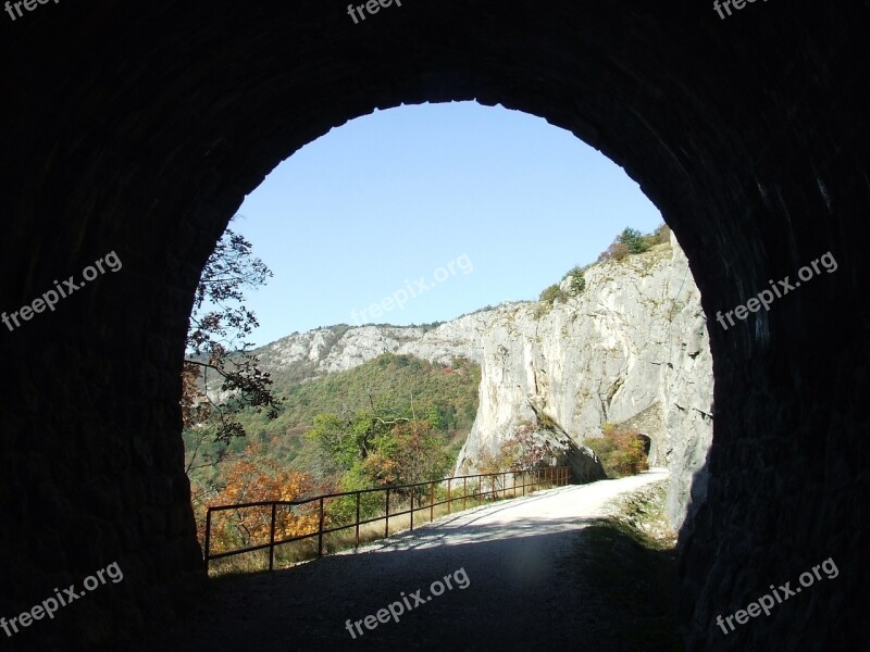 Tunnel Gallery Cycle Track Val Rosandra Walk