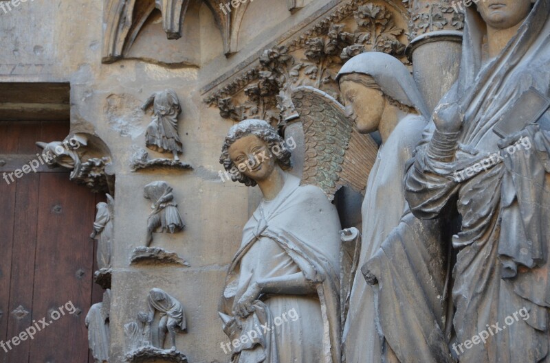 Angels Cathedral Reims Divine Smile France