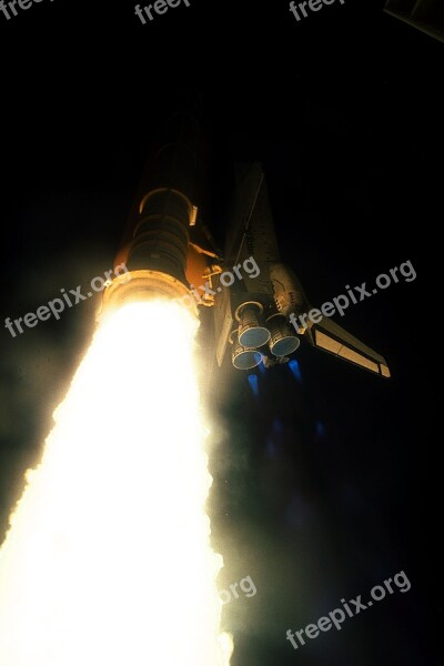 Space Shuttle Endeavour Launch Exhaust Clouds Rockets Mission