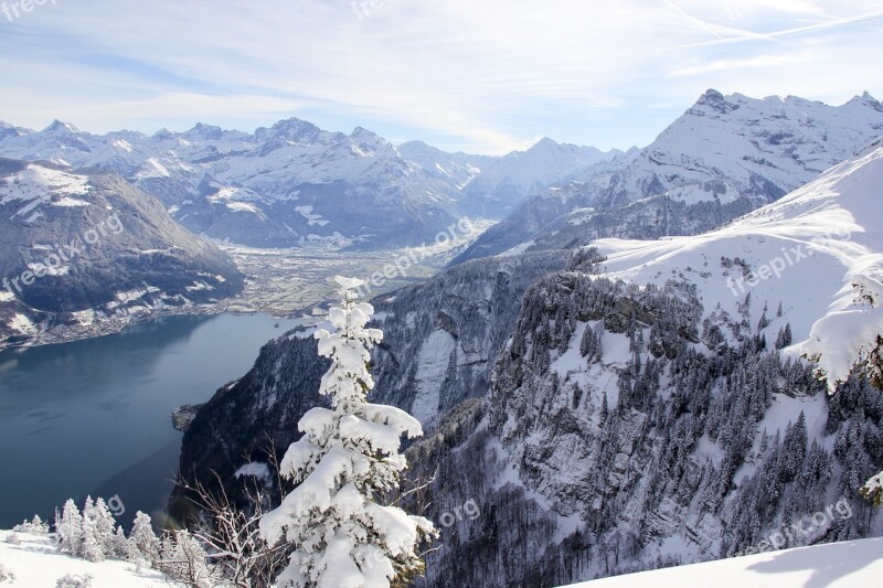 Lake Lucerne Region Lake Switzerland Mountains Central Switzerland