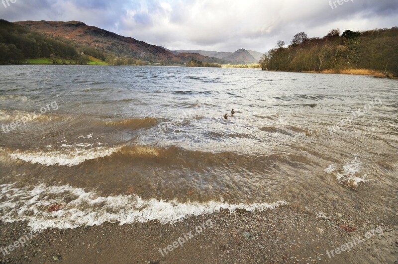 Cumbria Lake Wet Water Mountains