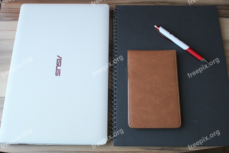 Laptop Pen Notebook Office Home Office