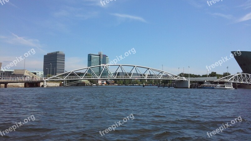 Bridge Amsterdam Water Summer Free Photos