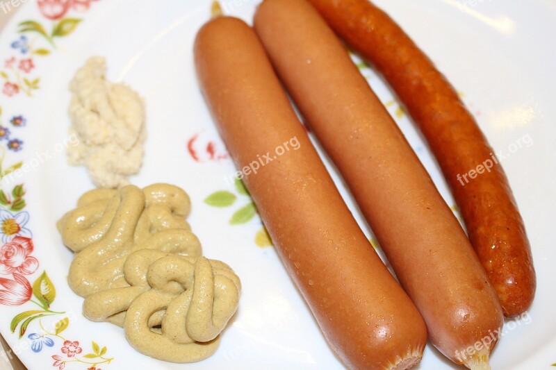 Frankfurt Sausage Snack Vienna Sausage Mustard