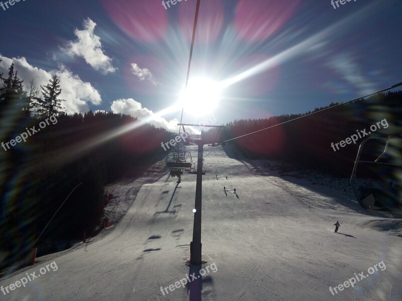 Ski Area Ski Run Gerlitzen Wintry Carinthia