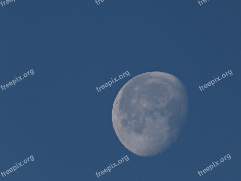 Moon Daytime Moon January Moon Silvery Moon Beauty