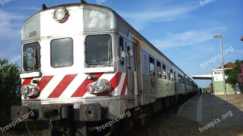 Train Monte Gordo Portugal Station Railway