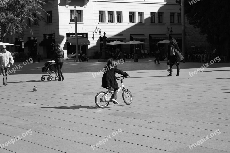 Girl Bicycle Happy Child Learning