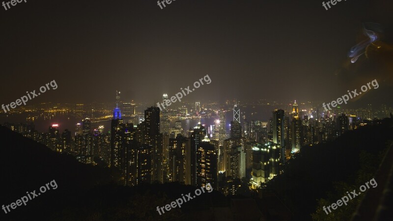 Hong Kong City Future Urban Cityscape