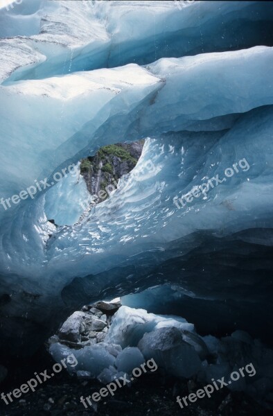 Ice Ice Cave Blue Glacier Frozen