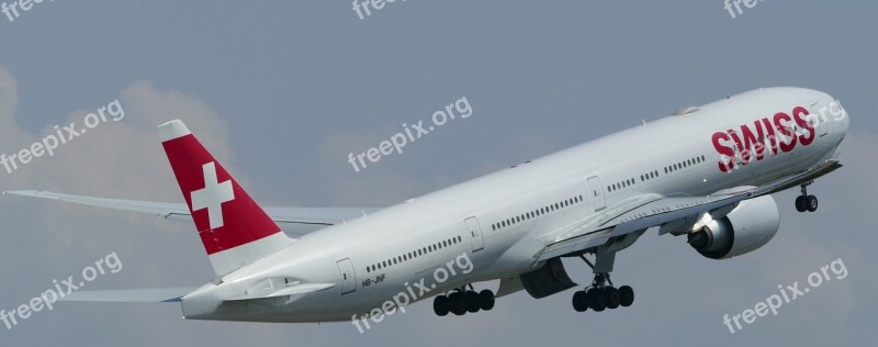 Airport Zurich Balls Swiss Boeing 777