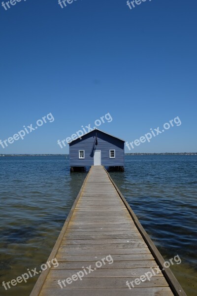 Perth Boat House Blue Boat House Water Sky