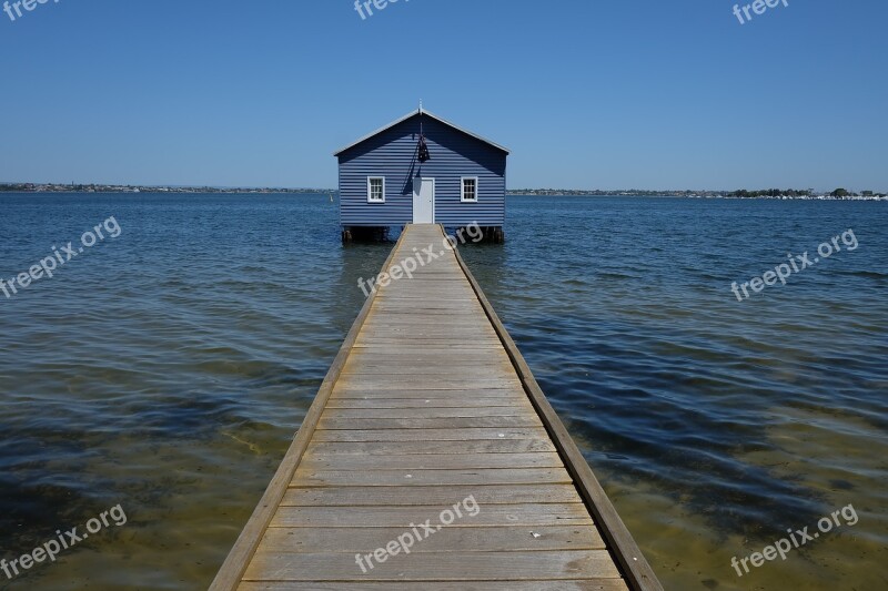 Perth Boat House Blue Boat House Water Sky