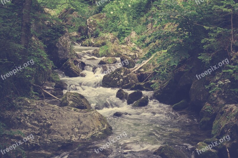 Waterfall Landscape River Water Nature