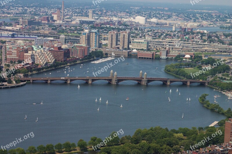 Boston Skyline City Massachusetts Bridge