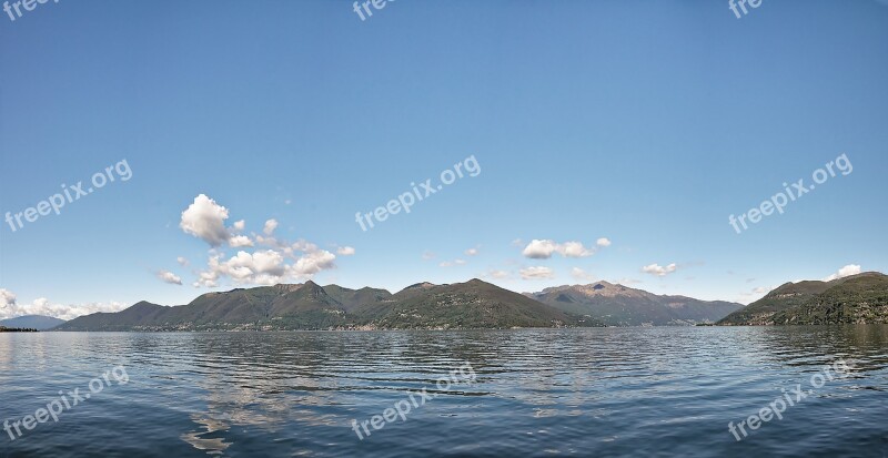 Italy Lago Maggiore Lake Mountains Landscape