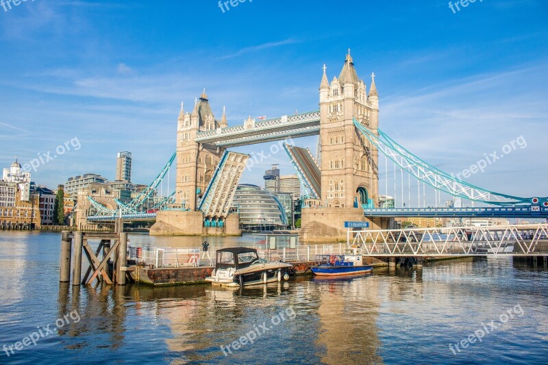 London Tower Bridge England Bridge Landmark