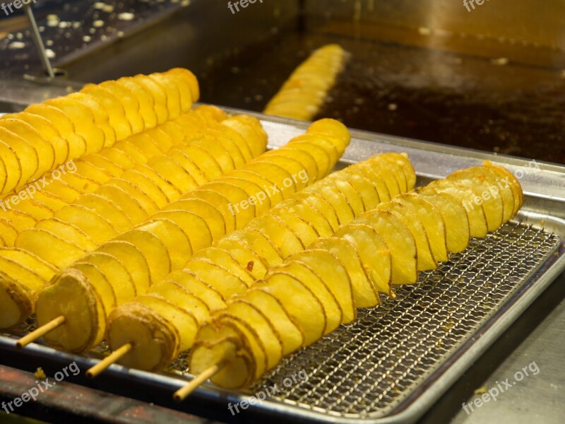 Potato Festival Night Stalls Fried Foods Free Photos