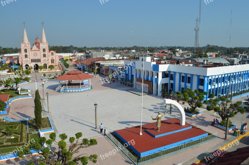 Panoramic Central Park Nacajuca Architecture Free Photos