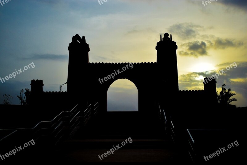 Castle Colorful Sky Nature Landscape Clouds