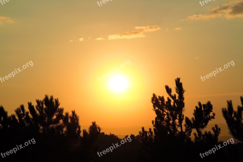 Sunset Nature Horizon Sky In The Evening