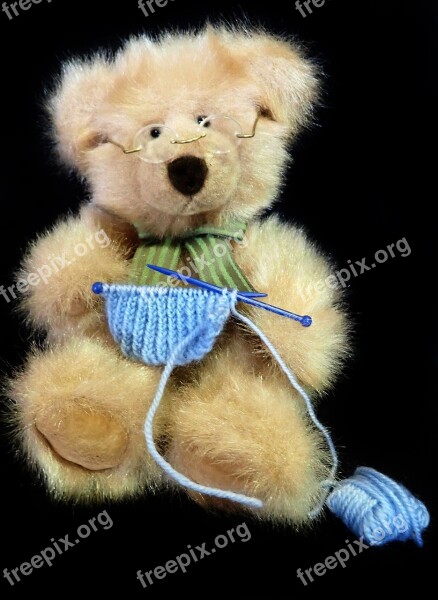 Teddy Toy Knitting Craft Hobby