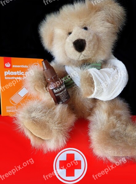 First Aid Teddy Injury Health Free Photos