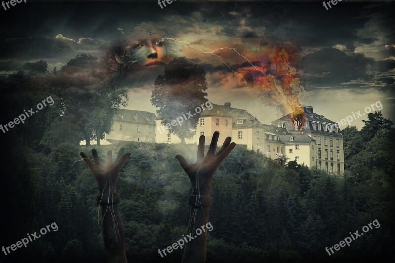 Composing Castle Mystical Fantasy Mysterious