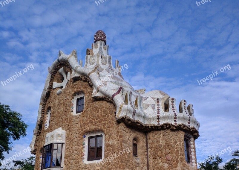 Park Guell Gaudi Barcelona Architecture Catalonia