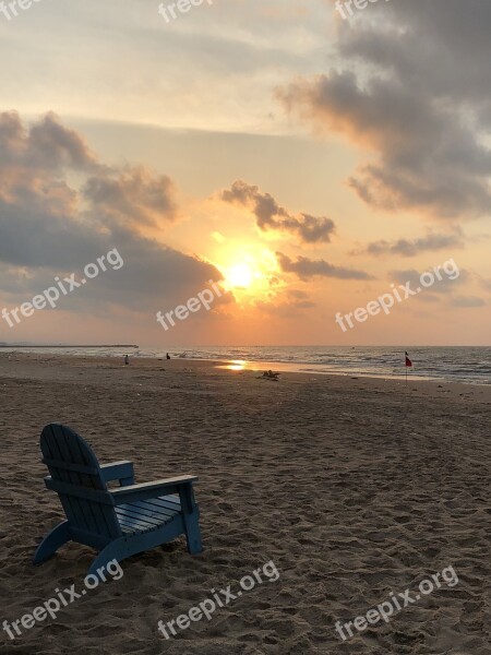 Vietnam Beach Seashore Summer Sunrise