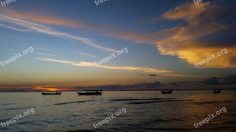 Cambodia Asia Sihanoukville Sea Beach