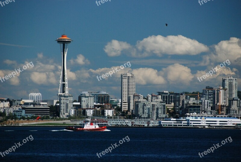 Seattle Skyline Skyscraper Space Needle Cityscape