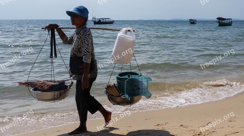 Cambodia Asia Sihanoukville Sea Beach