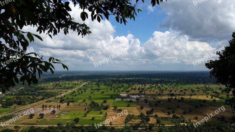 Cambodia Asia Battambang Phnom Sampeau View