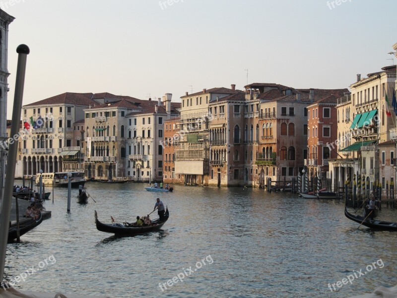 Venice Gondola Venezia Channel Boats