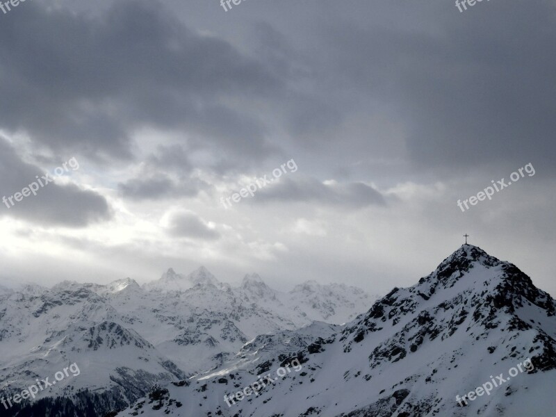 Montafon Clouds Summit Fog Summit Cross