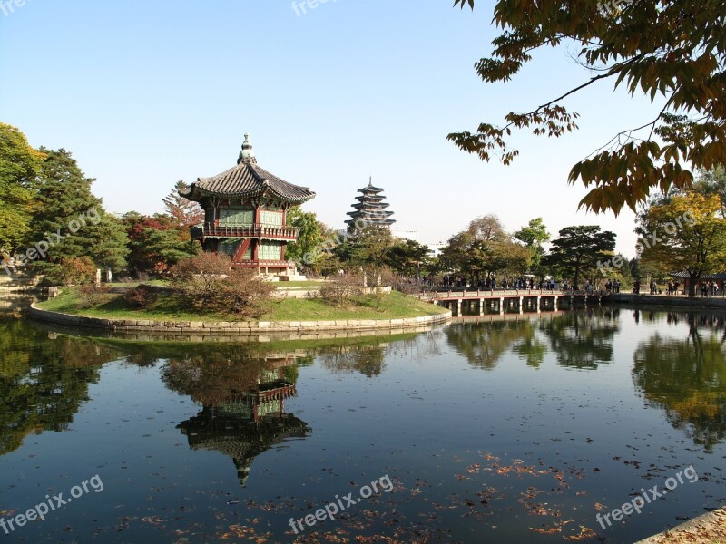 Seoul Gyeongbok Palace Forbidden City Roof Tile Cultural Property