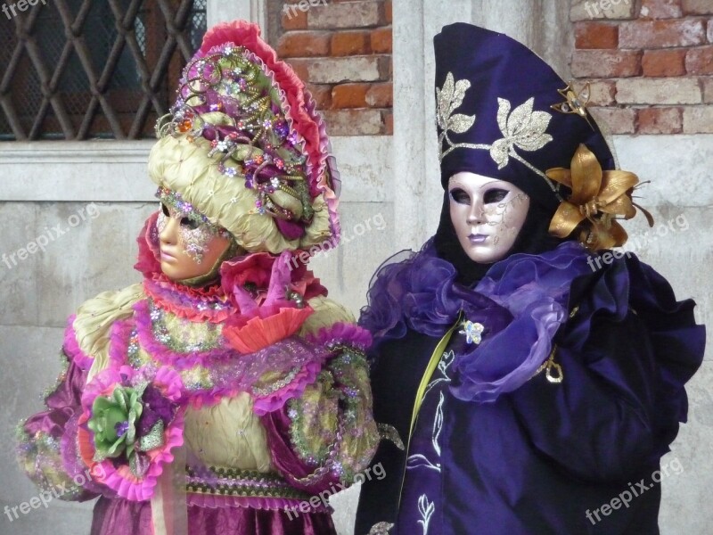 Masks Carnival Venice Italy Free Photos