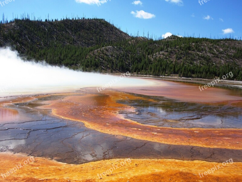 Yellowstone Wyoming Yellowstone National Park Hot Usa