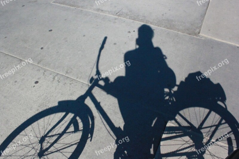 Bike Shadow Character Free Photos