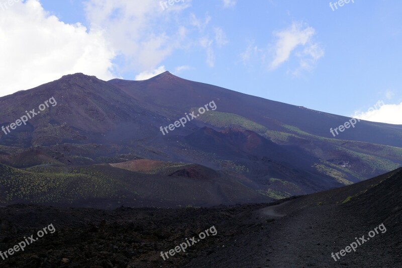 Etna Volcano Sicily Italy Etna Volcano