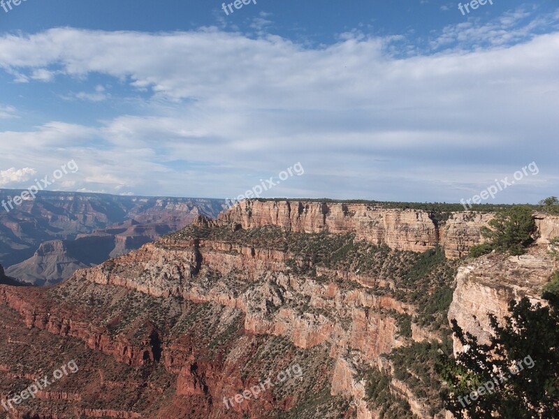 Grand Canyon National Parks Canyon Rocks Sunset